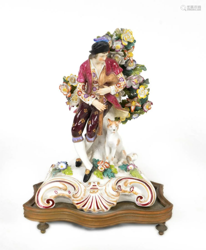 A Chelsea Porcelain Bocage Figure