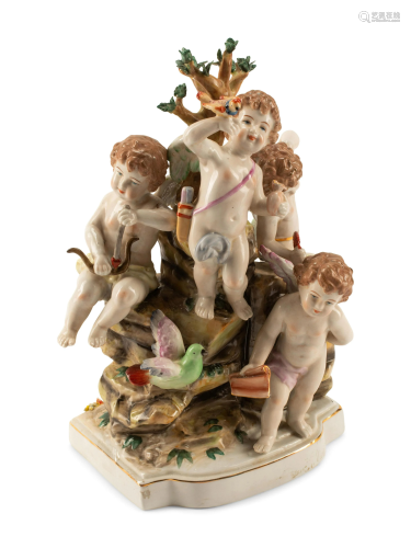 A German Porcelain Figural Group