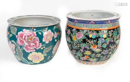 Two Chinese Porcelain Jardinieres