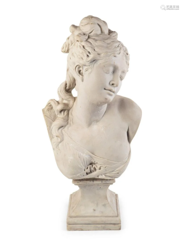 After Albert Ernest Carrier-Belleuse, Bust of a Maiden