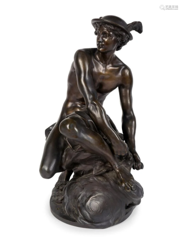 After Jean-Baptiste Pigalle, Seated Mercury
