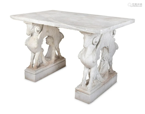 An Italian Carved Marble Table