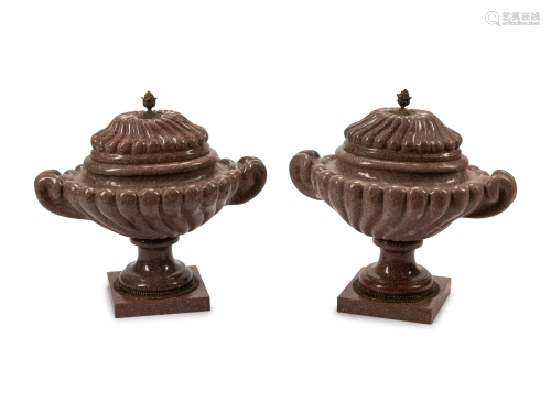 A Pair of Neoclassical Style Bronze Mounted Carved