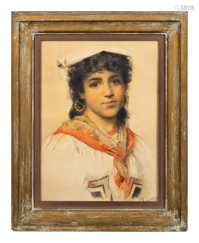 Antonio Bampiani, Portrait of a Gypsy Girl
