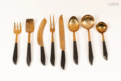 A Collection of Gold-Plated Serving Articles