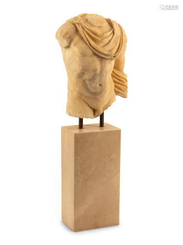 An Italian Carved Marble Male Torso