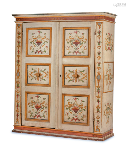 An Italian Neoclassical Painted Armoire