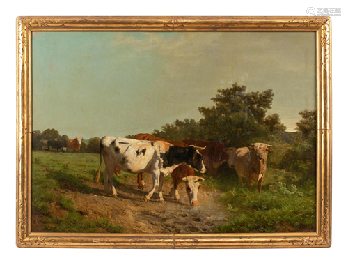 J. Stark, Cattle at the Stream