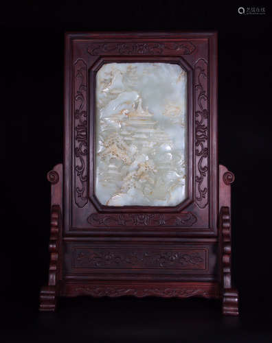 HETIAN JADE CARVED SCREEN