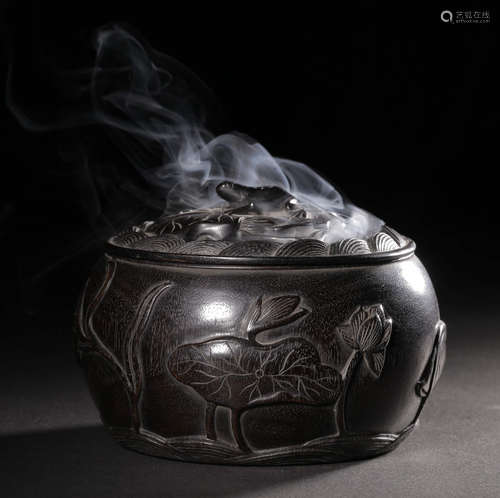 XIAOYE ZITAN WOOD CARVED CENSER