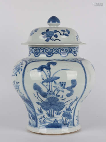 BLUE&WHITE GLAZE JAR