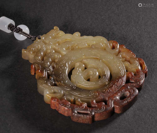 XINJIANG HETIAN JADE CARVED PENDANT