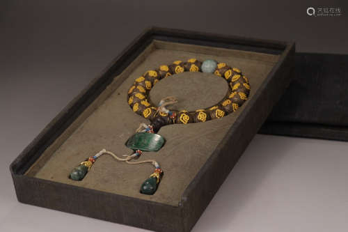 CHENXIANG WOOD WITH GOLD&SILVER BRACELET