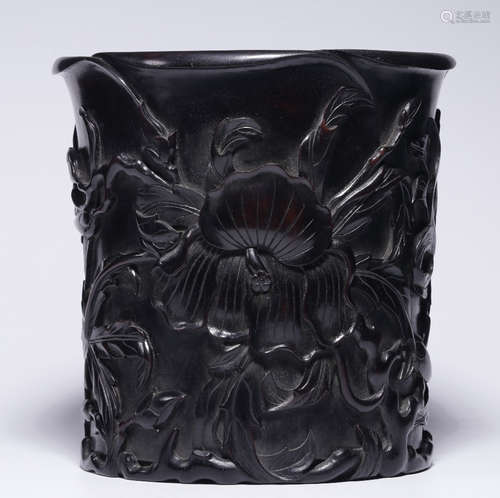 XIAOYE ZITAN FLOWER PATTERN BRUSH POT