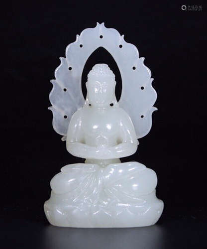 HETIAN JADE BUDDHA STATUE