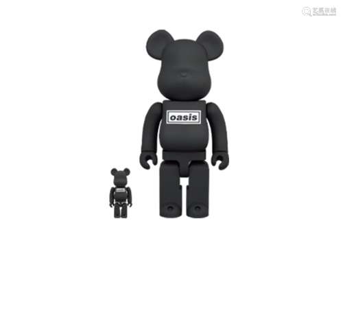 BEARBRICK/OASIS/黑/綠洲樂隊/積木熊