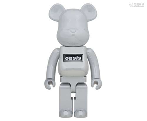 BEARBRICK/OASIS/白色/綠洲樂隊/積木熊