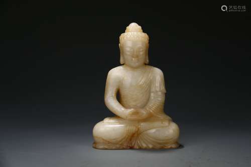 Hetian Jade Statue of Buddha ,Qing Dynasty