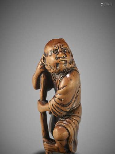 MINKOKU I: A WOOD NETSUKE OF TEKKAI SENNIN