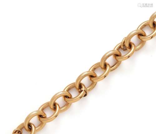 Bracelet en or jaune 18K (750/1000) composé d'anneaux entrel...