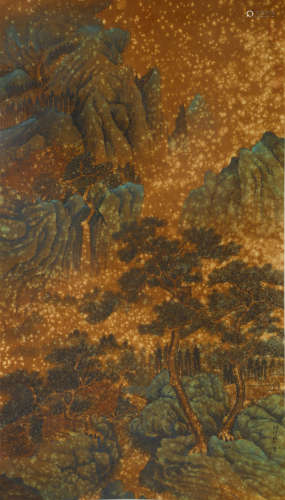 A CHINESE LANDSCAPE PAINTING, JU RAN MARK