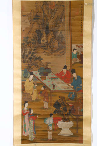 A CHINESE FIGURES PAINTING, ZHAO MENGFU MARK