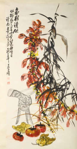 A CHINESE PAINTING, WU CHANGSHUO MARK