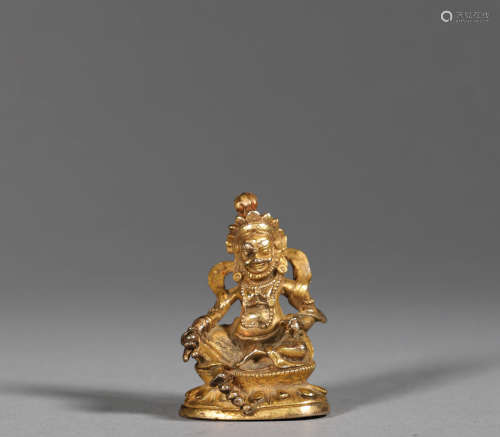 Cunfo, the God of Wealth Gilded with Copper in Qing Dynasty