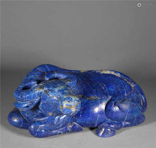 Qing Dynasty Lapis Lazuli Cow