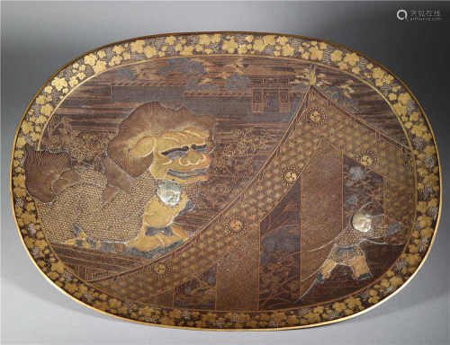 Meiji Period Metalworking Plate