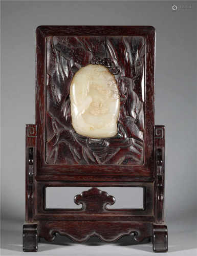 Hetian Jade Table Plaque in Qing Dynasty