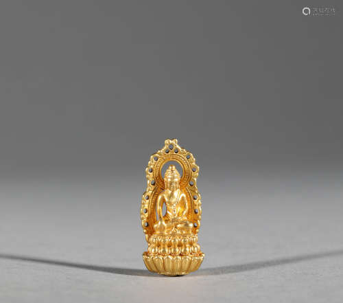Qing Dynasty Pure Gold Buddha