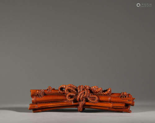 Boxwood Pen Holder in Qing Dynasty