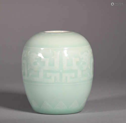Monochrome Glazed Water bowl in Qing Dynasty