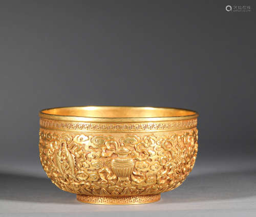 A Pure Gold Bowl Made during the Qianlong Reign of the Qing ...
