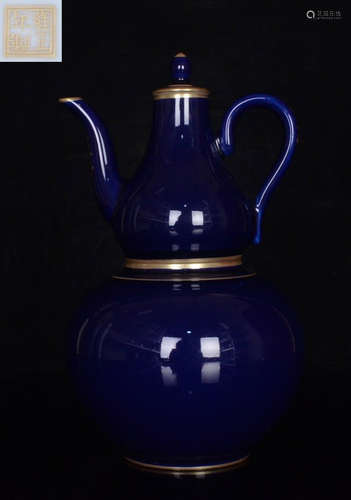 SAPPHIRE BLUE GLAZE WINE POT