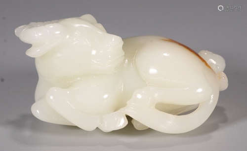 HETIAN JADE CARVED CATTLE