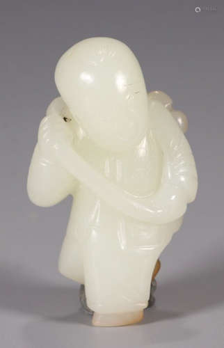 HETIAN JADE FIGURE STORY STATUE