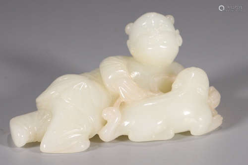 HETIAN JADE FIGURE STORY PENDANT