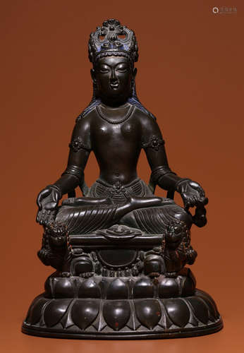 COPPER CAST GUANYIN BUDDHA