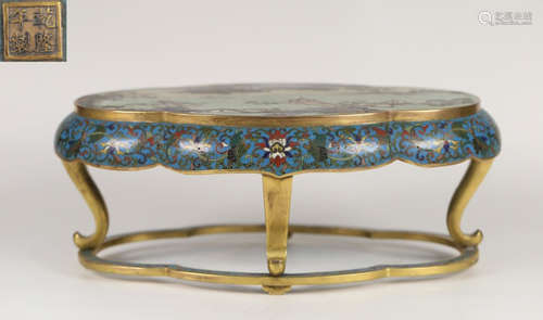 CLOISONNE LANSCAPE PATTERN DESK