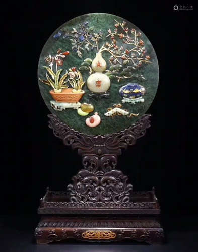 BI JADE GEM DECORATED SCREEN