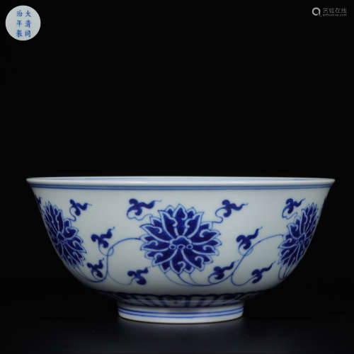 Blue And White 'Flower' Porcelain Bowl