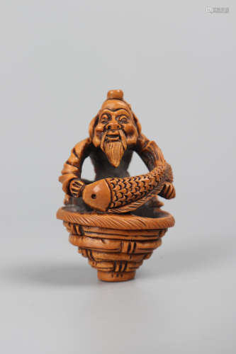 Chinese Carving Fisherman
