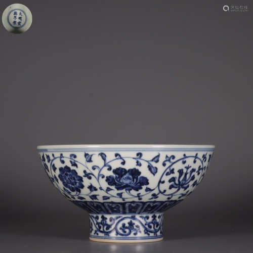 Chinese Blue And White 'Lotus' Porcelain Bowl