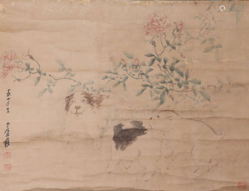 Painting 'Dog' Zhang Daqian