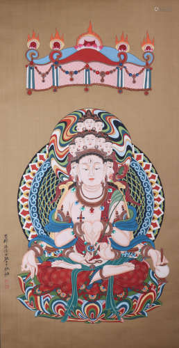 Painting 'Buddha Statue' Zhang Daqian