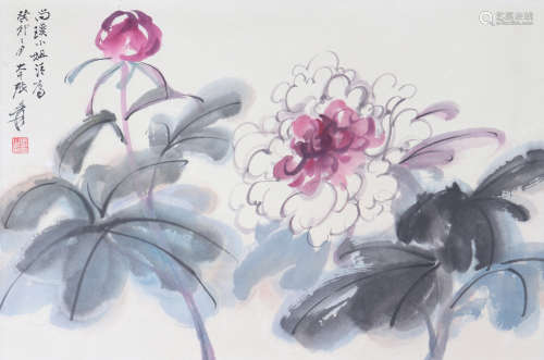 Painting 'Flowers' Zhang Daqian