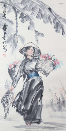 Painting 'Figures' Huang Zhou