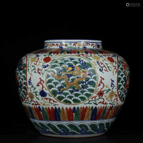 Verte Rose 'Dragon' Porcelain Jar